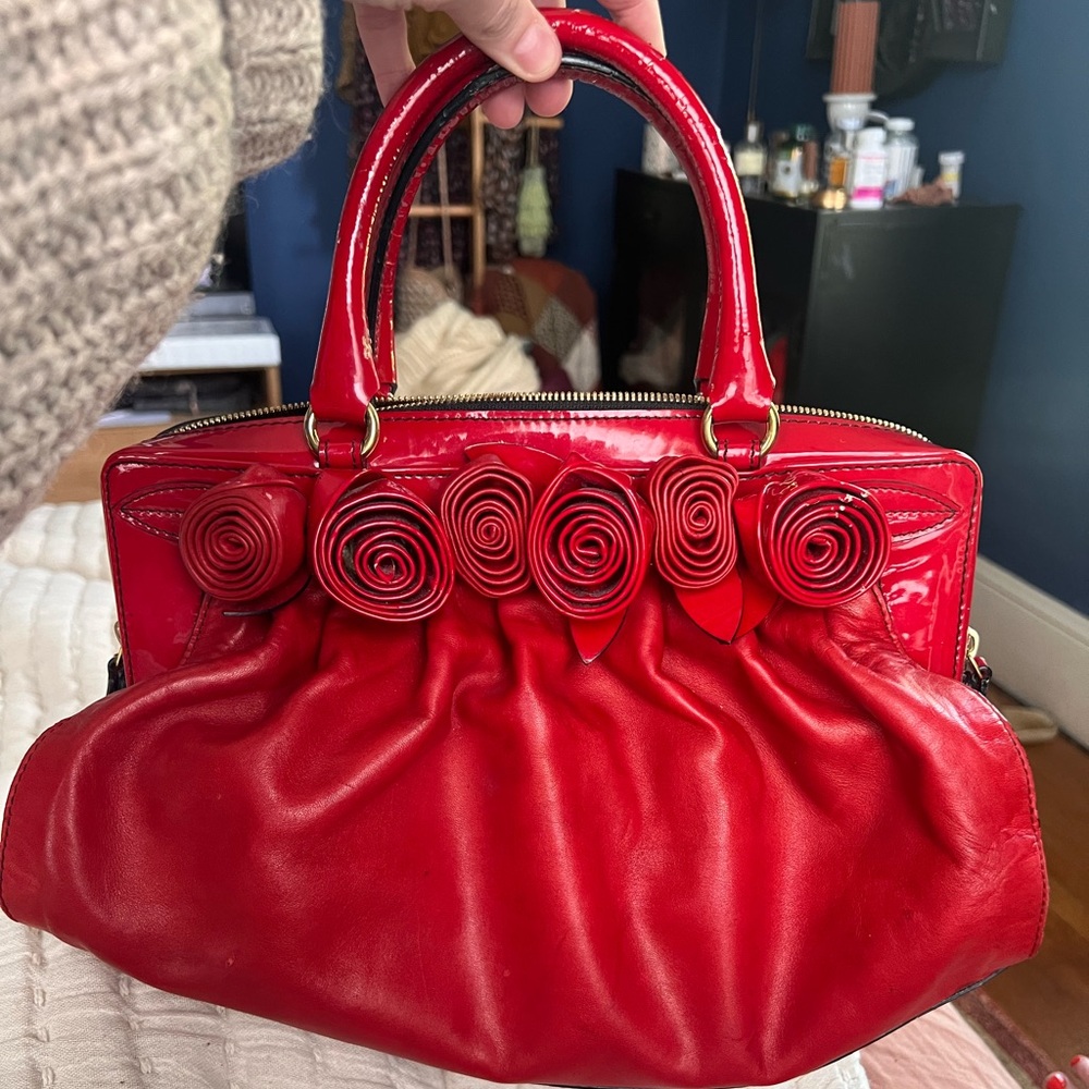 Valentino Garavani red rose handbag (originally $1895)